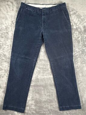 Polo Ralph Lauren Navy Stretch Classic Fit Corduroy Pants 35x32 Dress Pants